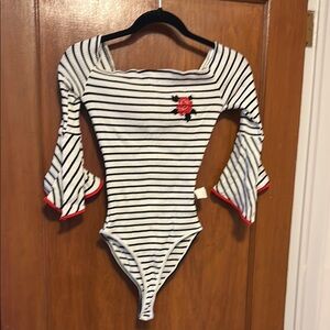 Brand new bodysuit with Rose Embroidery